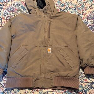 Carhartt Brown Hooded Insulated Work Coat